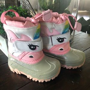 Cat and Jack Unicorn snow boots